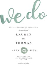 We do glitter - Wedding Invitation